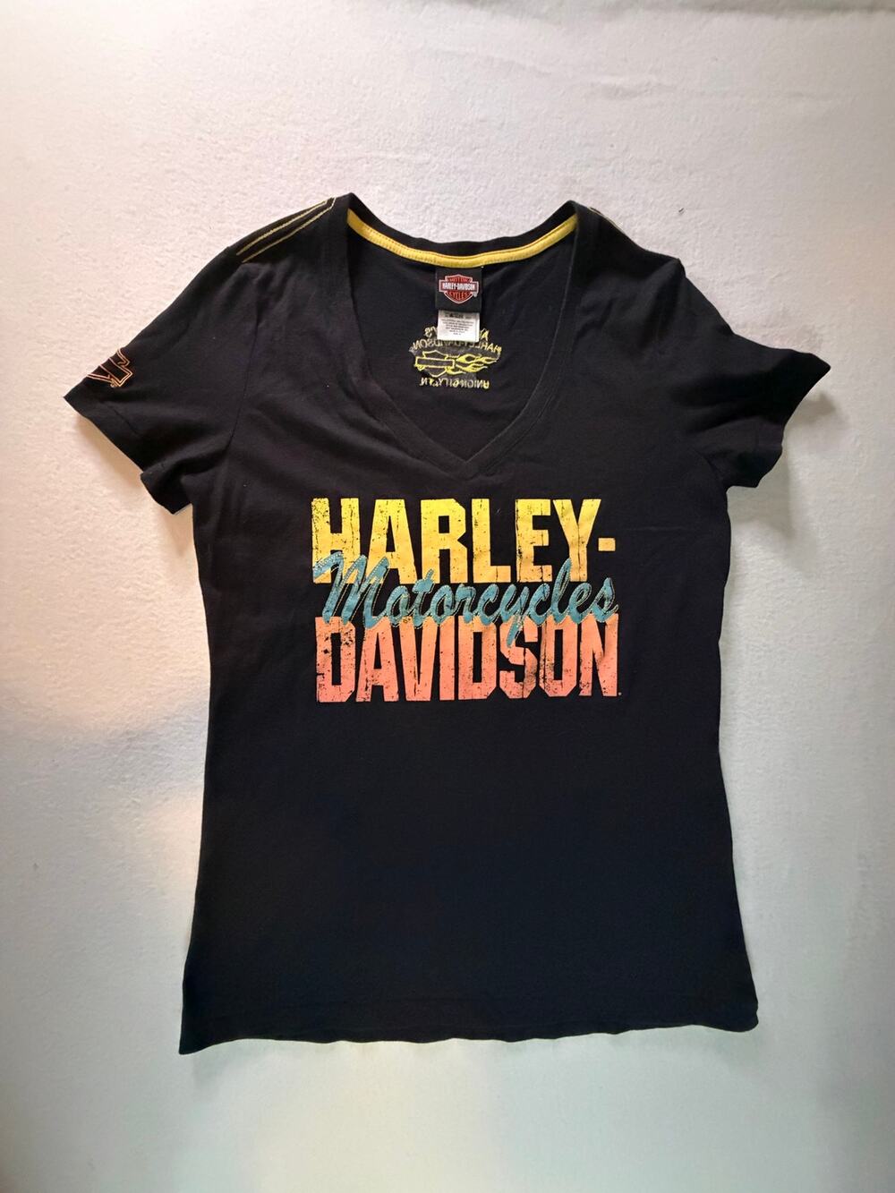 Harley-Davidson Women’s V-Neck Graphic T-Shirt Abernathy’s Union City TN Medium